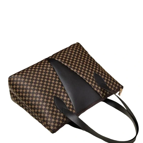 Brown shoulder tote bag - Picture 4 of 5